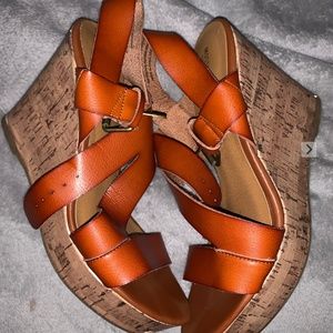 Tan sandal heels